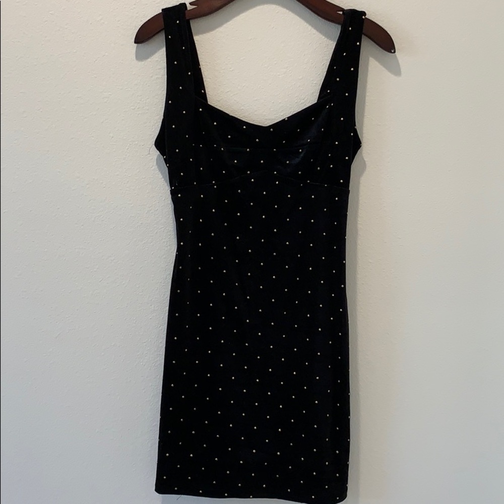 Forever 21 velvety dress with gold studs